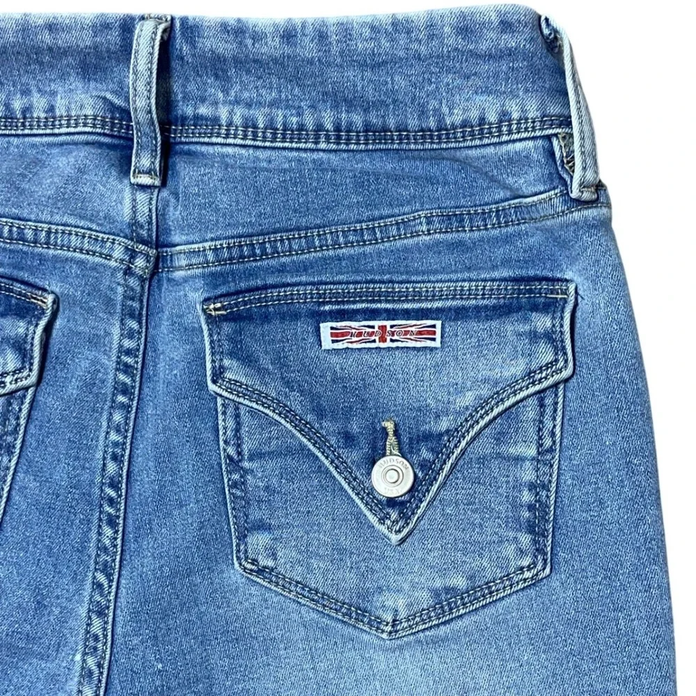HUDSON Los Angeles Blue Wash Denim Jeans Straight Leg Streetwear Casual Size‎ 4 - Picture 8 of 12